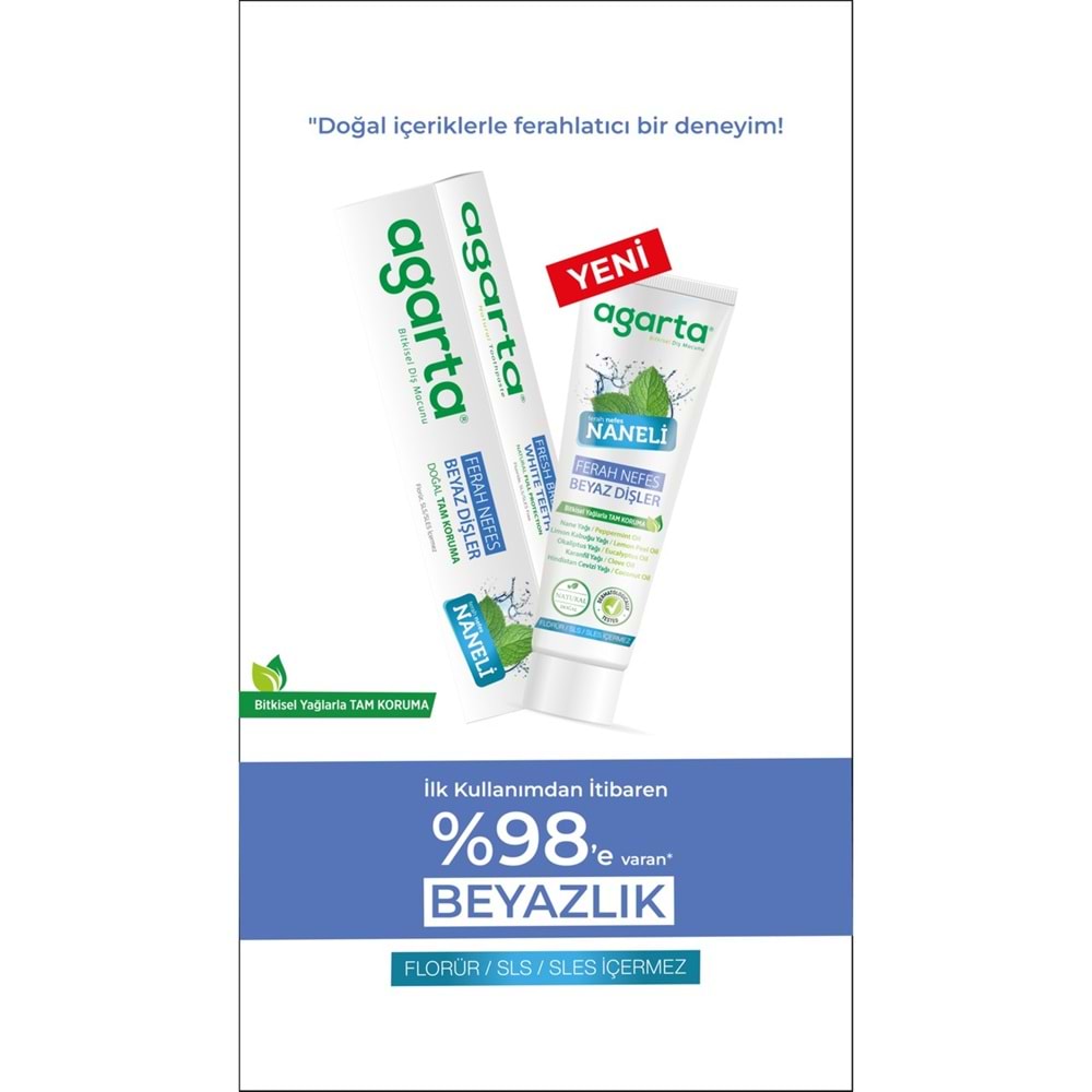 Agarta Doğal Diş Macunu 100ML Naneli (9 Lu Set)