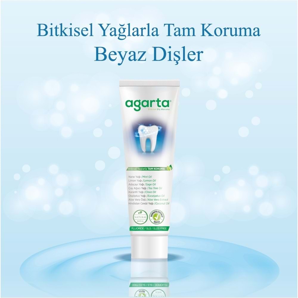 Agarta Doğal Diş Macunu 100ML Bitki Özlü (3 Lü Set)