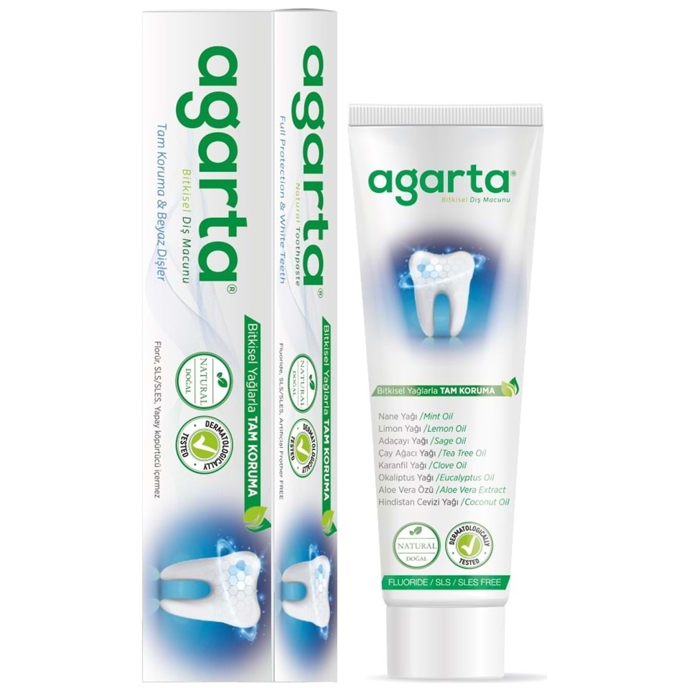 Agarta Doğal Diş Macunu 100ML Bitki Özlü (6 Lı Set)