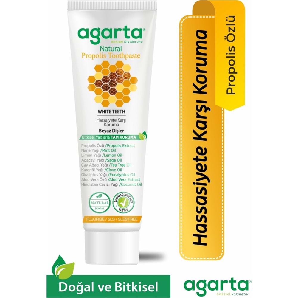 Agarta Doğal Diş Macunu 100ML Propolis (2 Li Set)