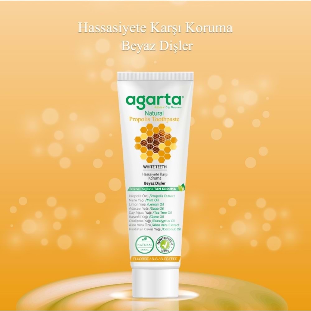 Agarta Doğal Diş Macunu 100ML Propolis (2 Li Set)