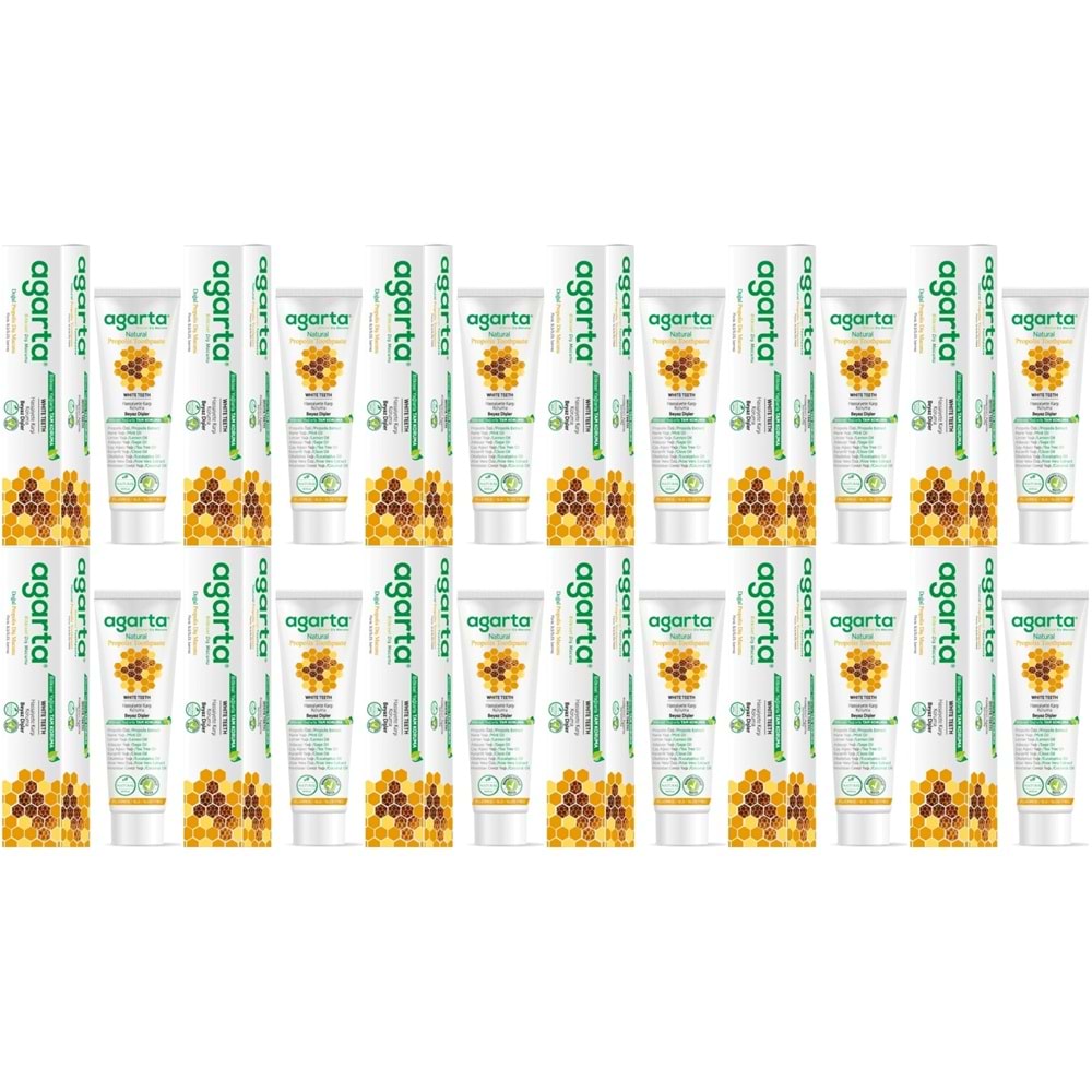 Agarta Doğal Diş Macunu 100ML Propolis (12 Li Set)