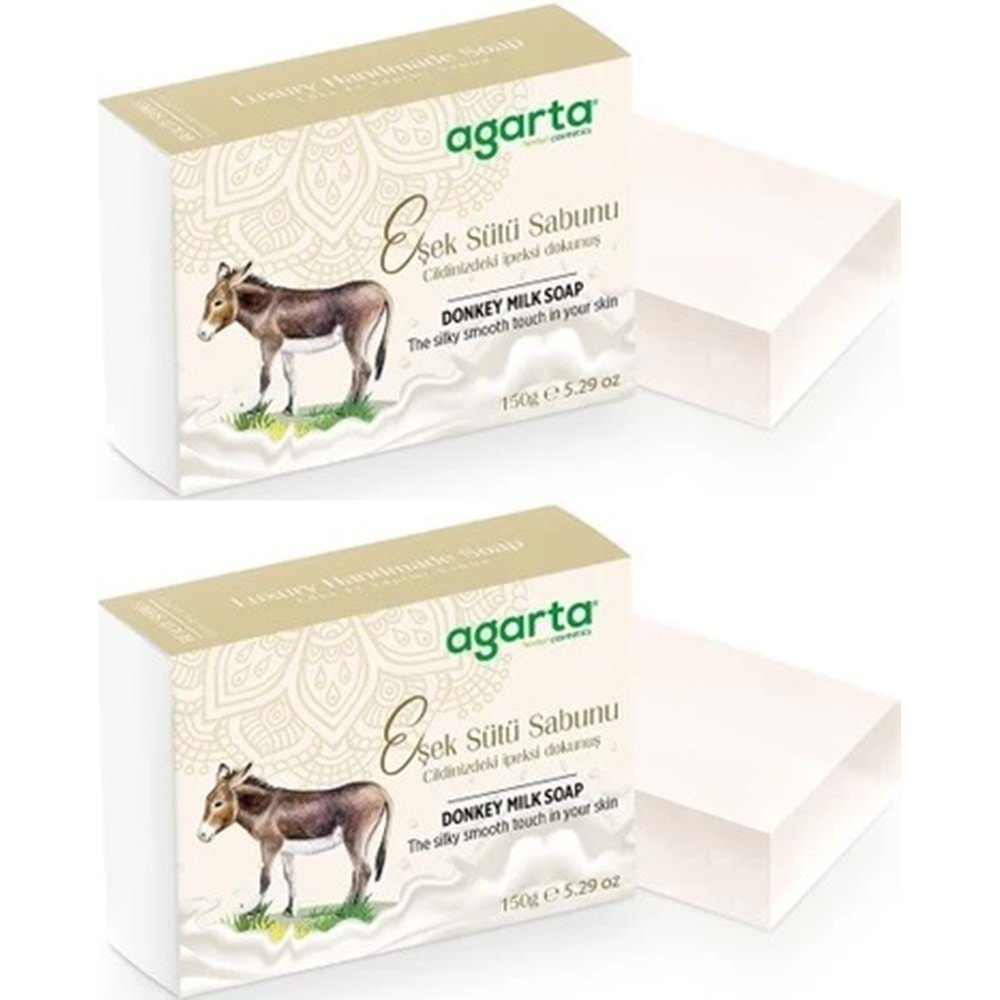 Agarta El Yapımı Doğal Sabun 150GR Eşek Sütü (2 Li Set)