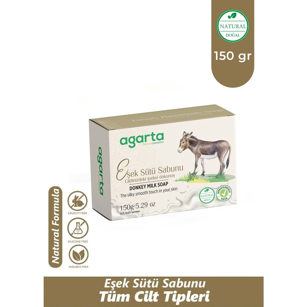 Agarta El Yapımı Doğal Sabun 150GR Eşek Sütü (2 Li Set)