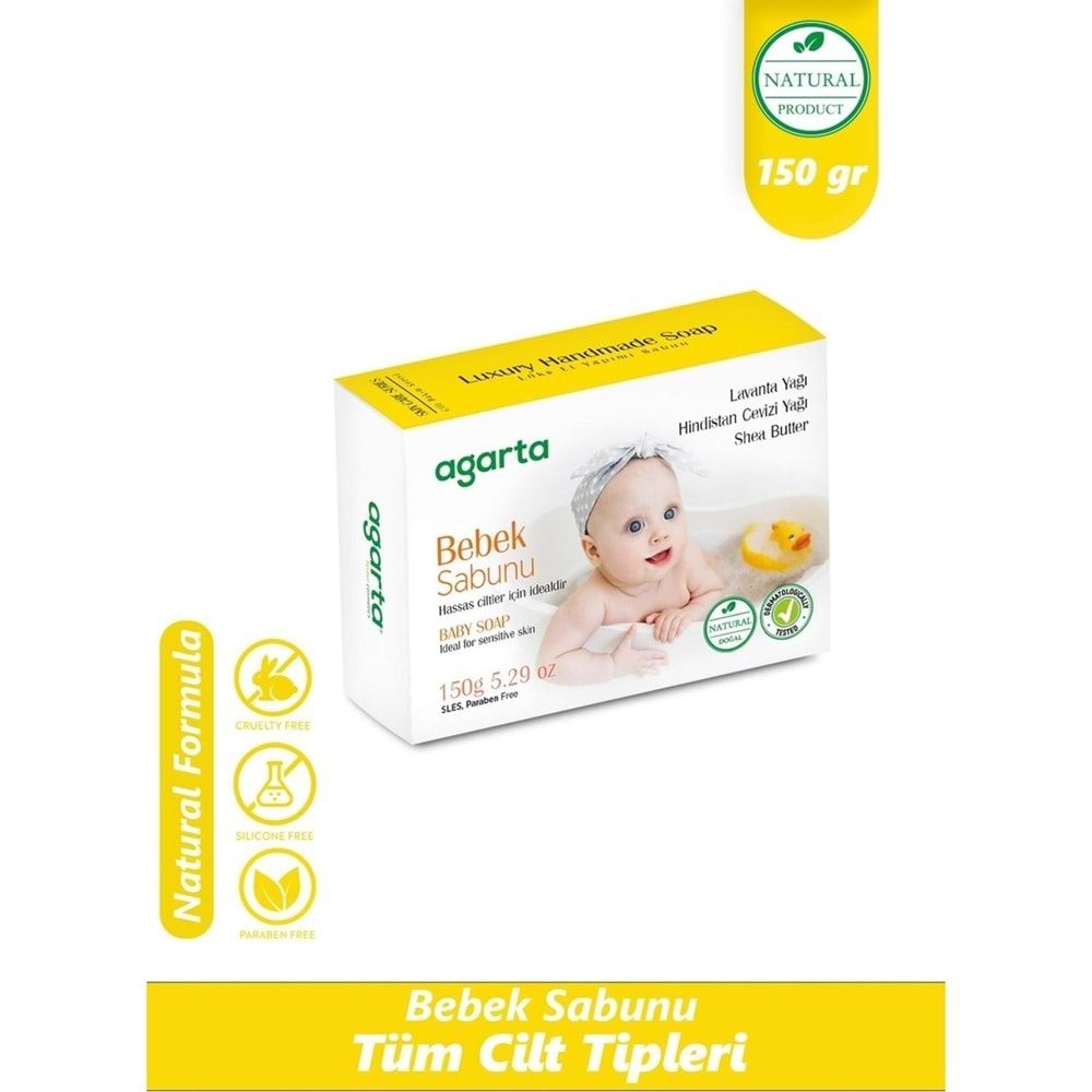 Agarta El Yapımı Doğal Sabun 150GR Bebek (2 Li Set)