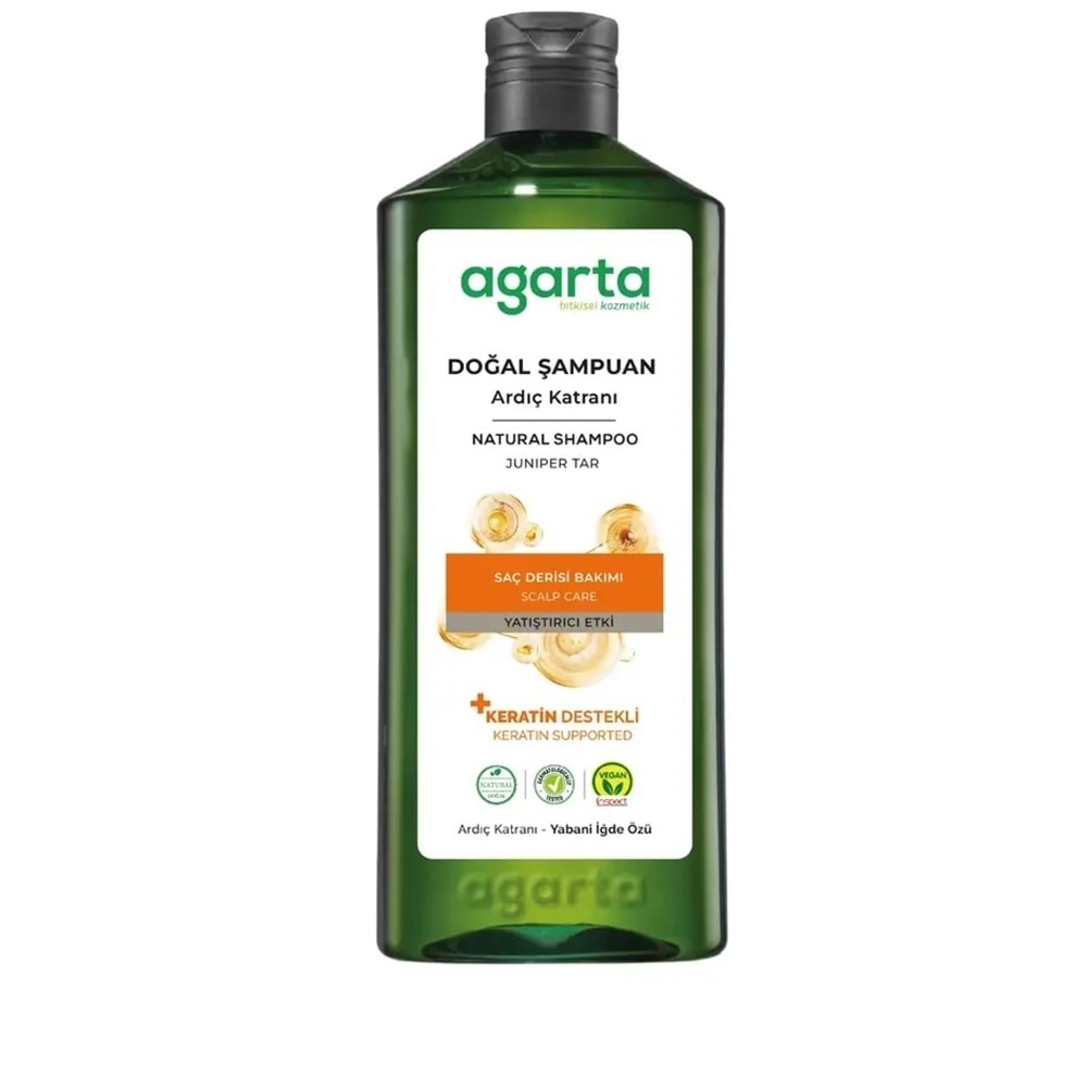 Agarta Doğal Şampuan 400 ML Ardıç Katranı ve Keratin (4 Lü Set)