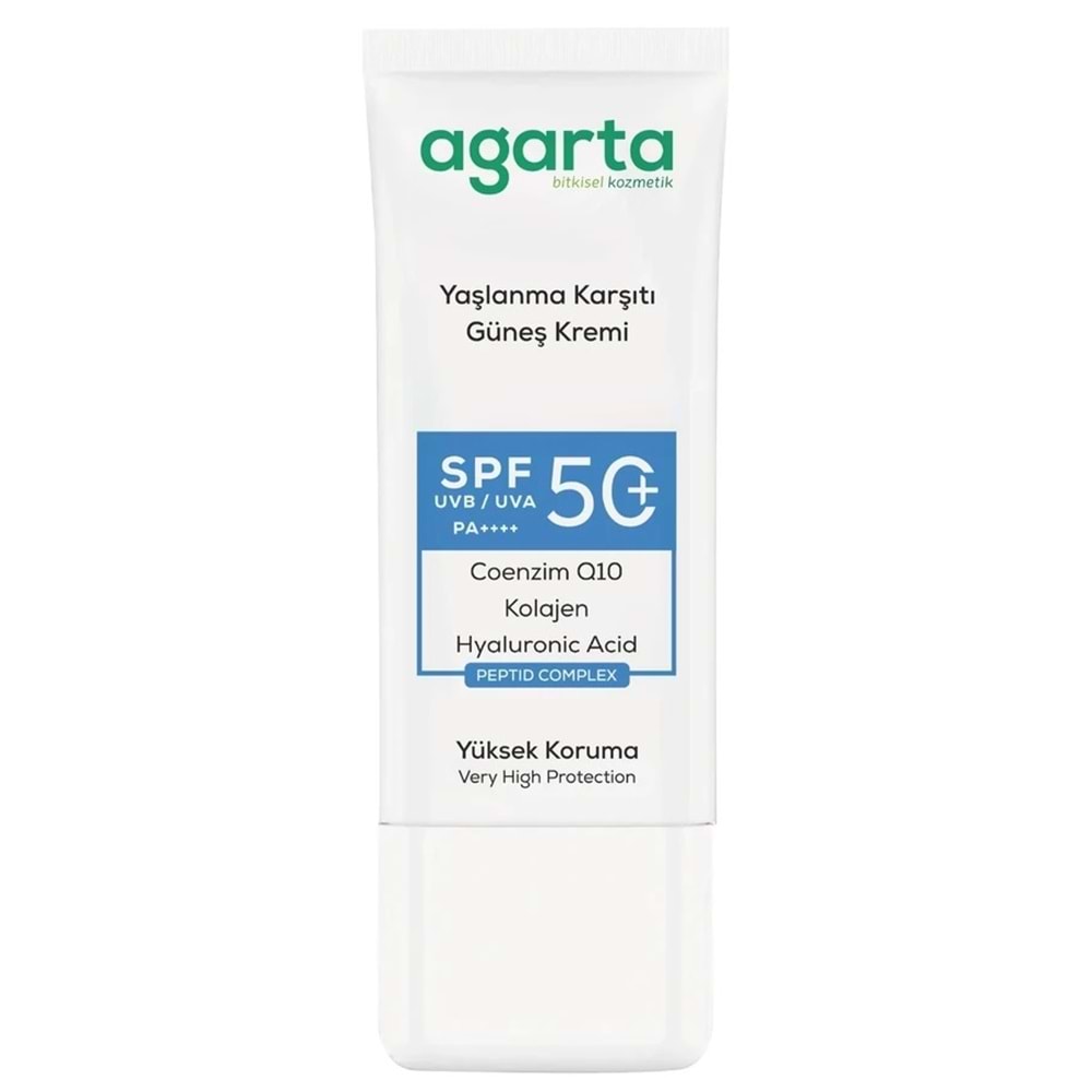 Agarta Yaşlanma Karşıtı Collagen Destekli Spf+50 Faktör Yüz Güneş Kremi 50 ML (6 Lı Set)