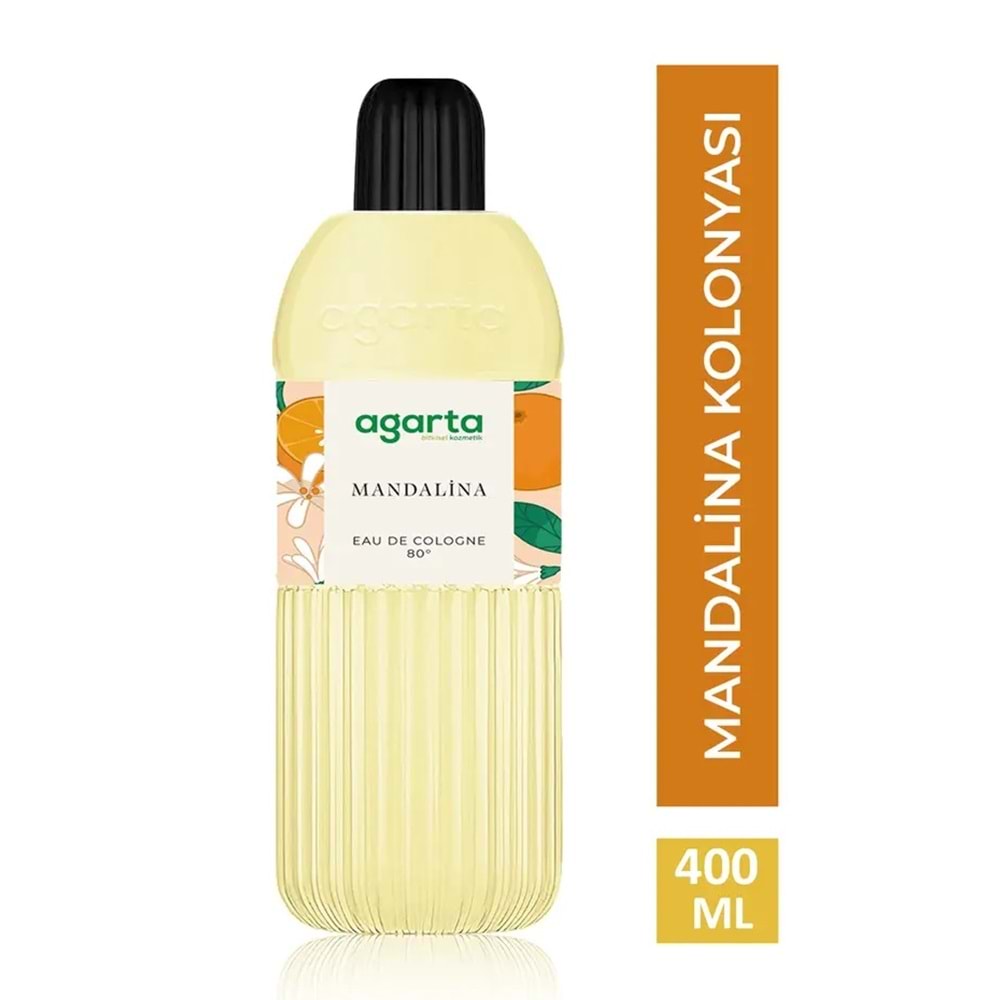 Agarta Kolonya 400 ML Mandalina 80 Derece Pet Şişe (6 Lı Set)