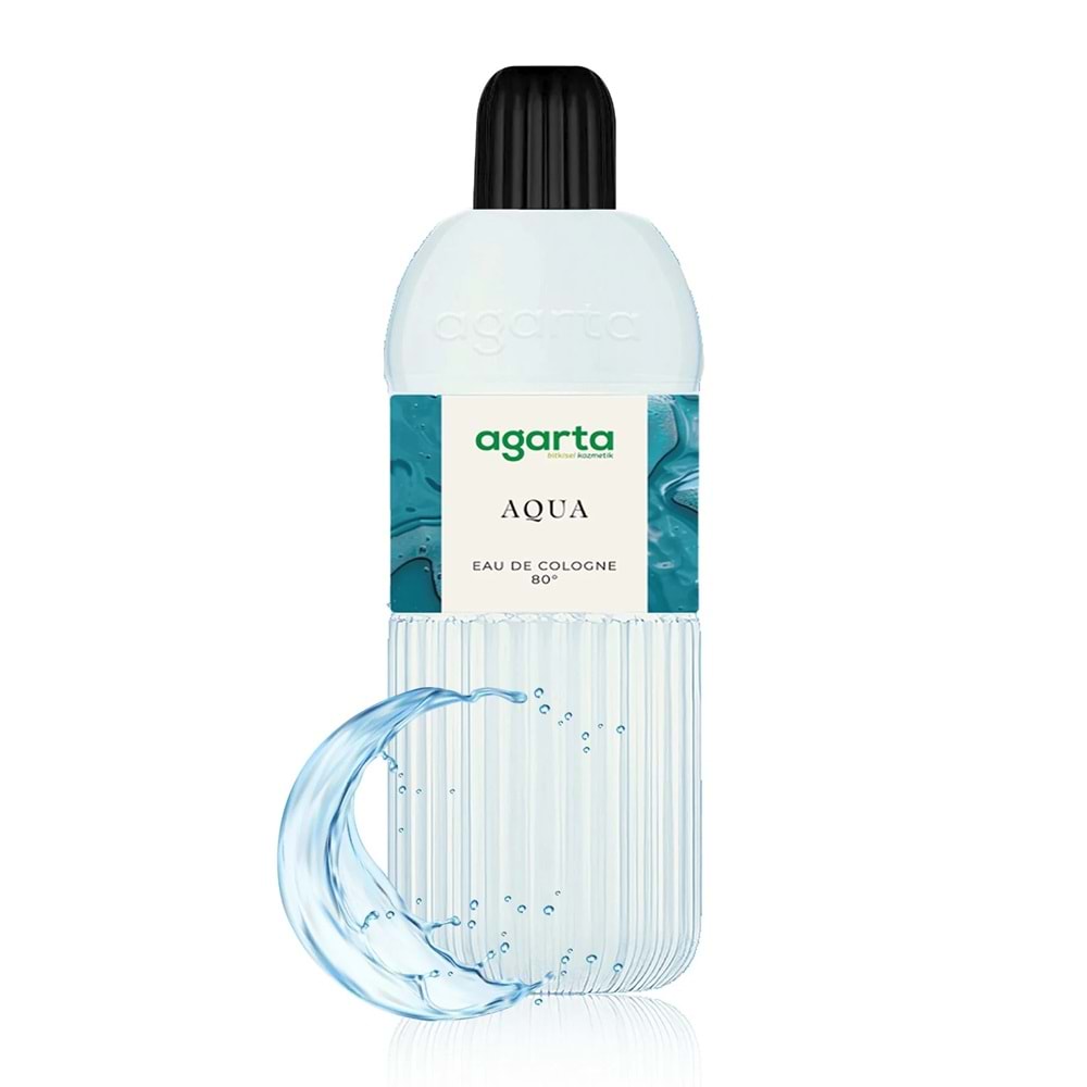 Agarta Kolonya 400 ML Aqua 80 Derece Pet Şişe (4 Lü Set)