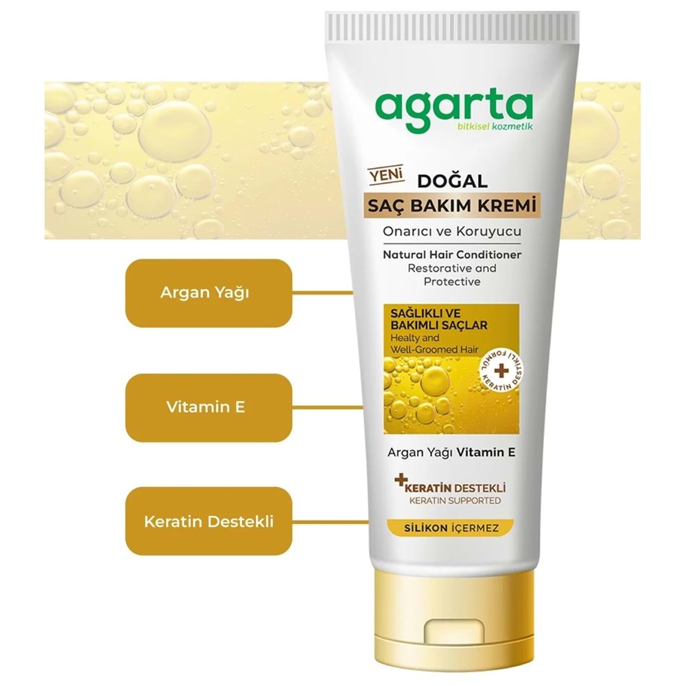 Agarta Doğal Güçlü Bakım Saç Güzelleştirici Krem 250 ML (2 Li Set)