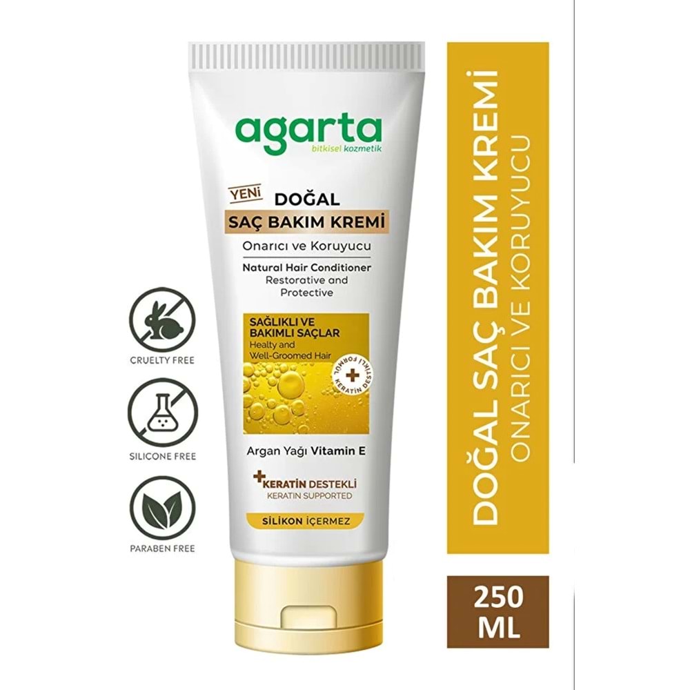Agarta Doğal Güçlü Bakım Saç Güzelleştirici Krem 250 ML (3 Lü Set)