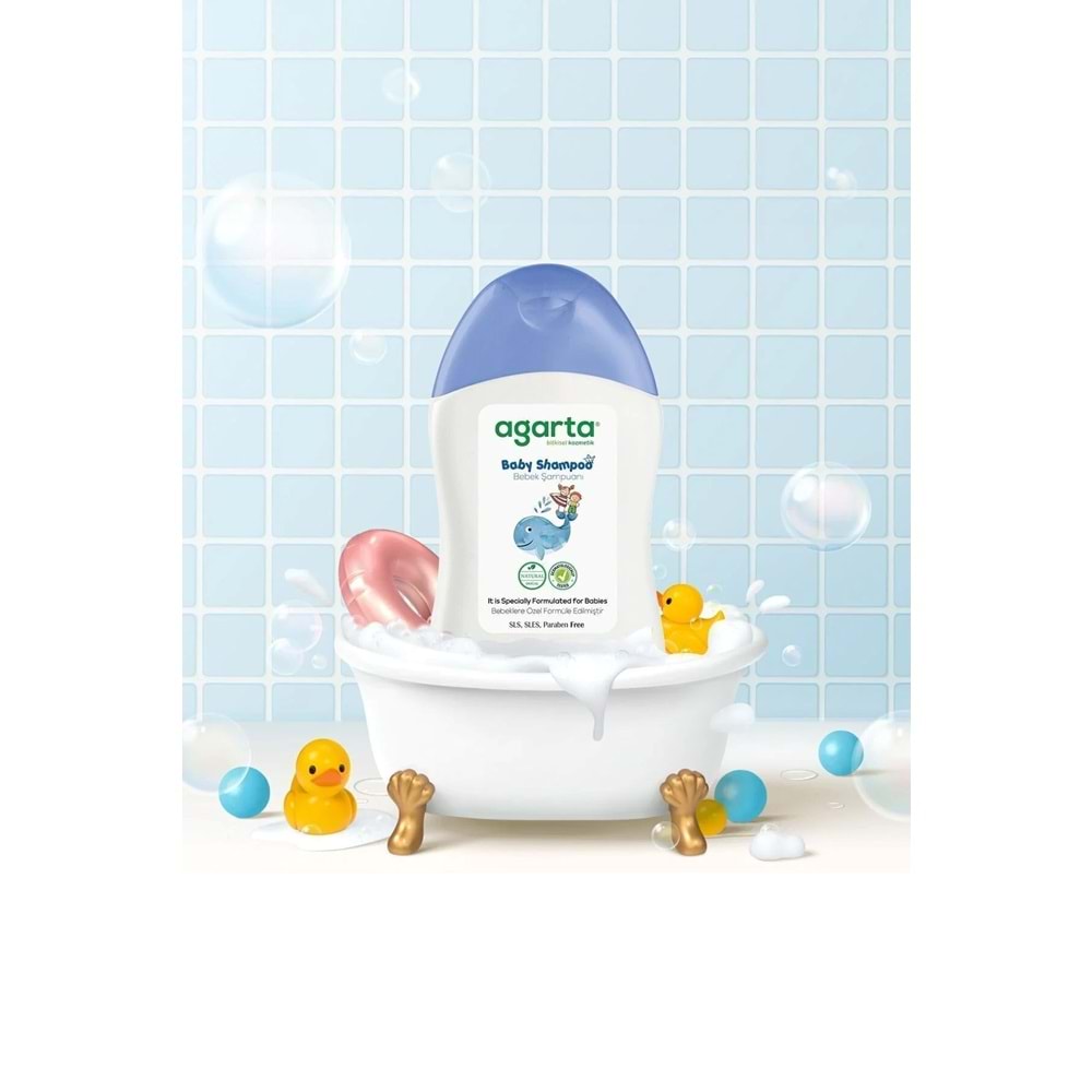 Agarta Doğal Erkek Bebek Çocuk Şampuanı Saç ve Vücut 400 ML (2 Li Set)