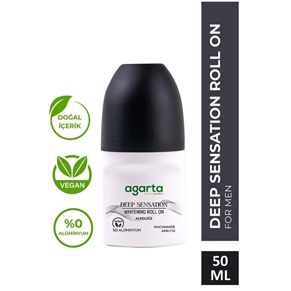 Agarta Roll-On Erkek 50 ML Patchoulı Deep Sensatıon (24 Saat Etkili Ter Kokusu Önleyici) (3 Lü Set)