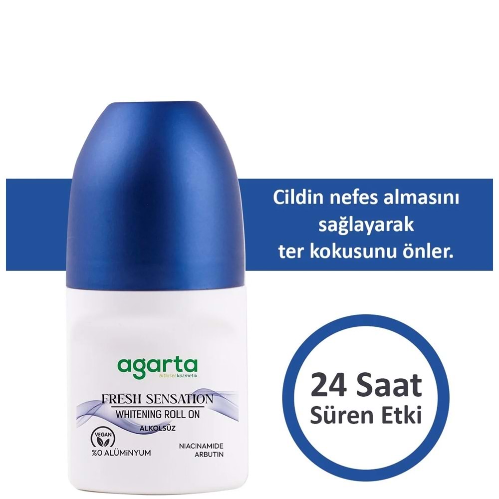 Agarta Roll-On Erkek 50 ML Fresh Sensatıon (24 Saat Etkili Ter Kokusu Önleyici) (4 Lü Set)
