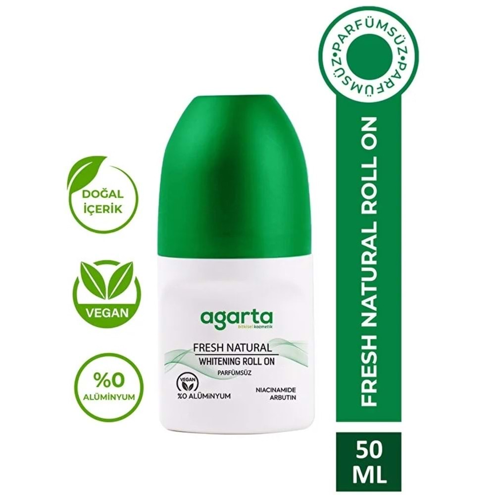 Agarta Roll-On Kadın 50 ML (Fresh Flower-Lycıa-Patchoulı Deep-Sensatıon-Natural) (10 Lu Karma Set)