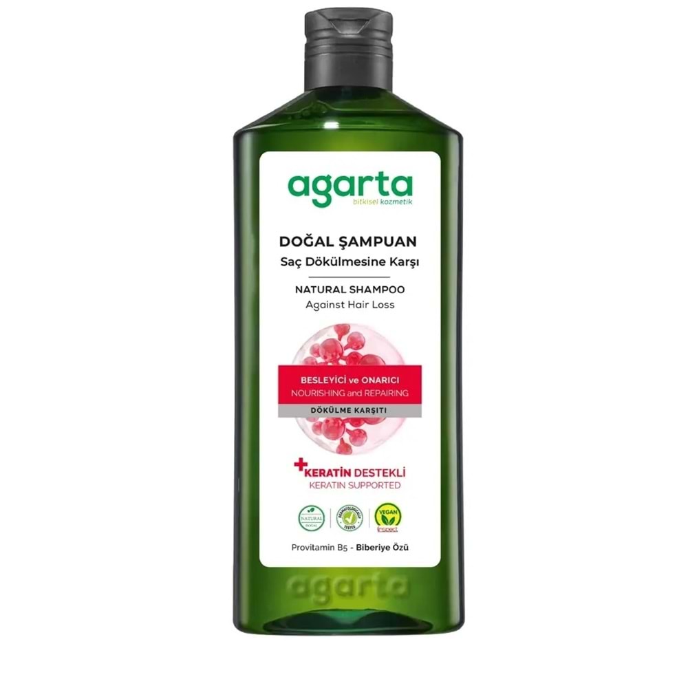 Agarta Doğal Şampuan 400 ML Kepek Karşıtı - Ardıç Katranı,Keratin - Saç Dökülmesine (9 Lu Karma Set)
