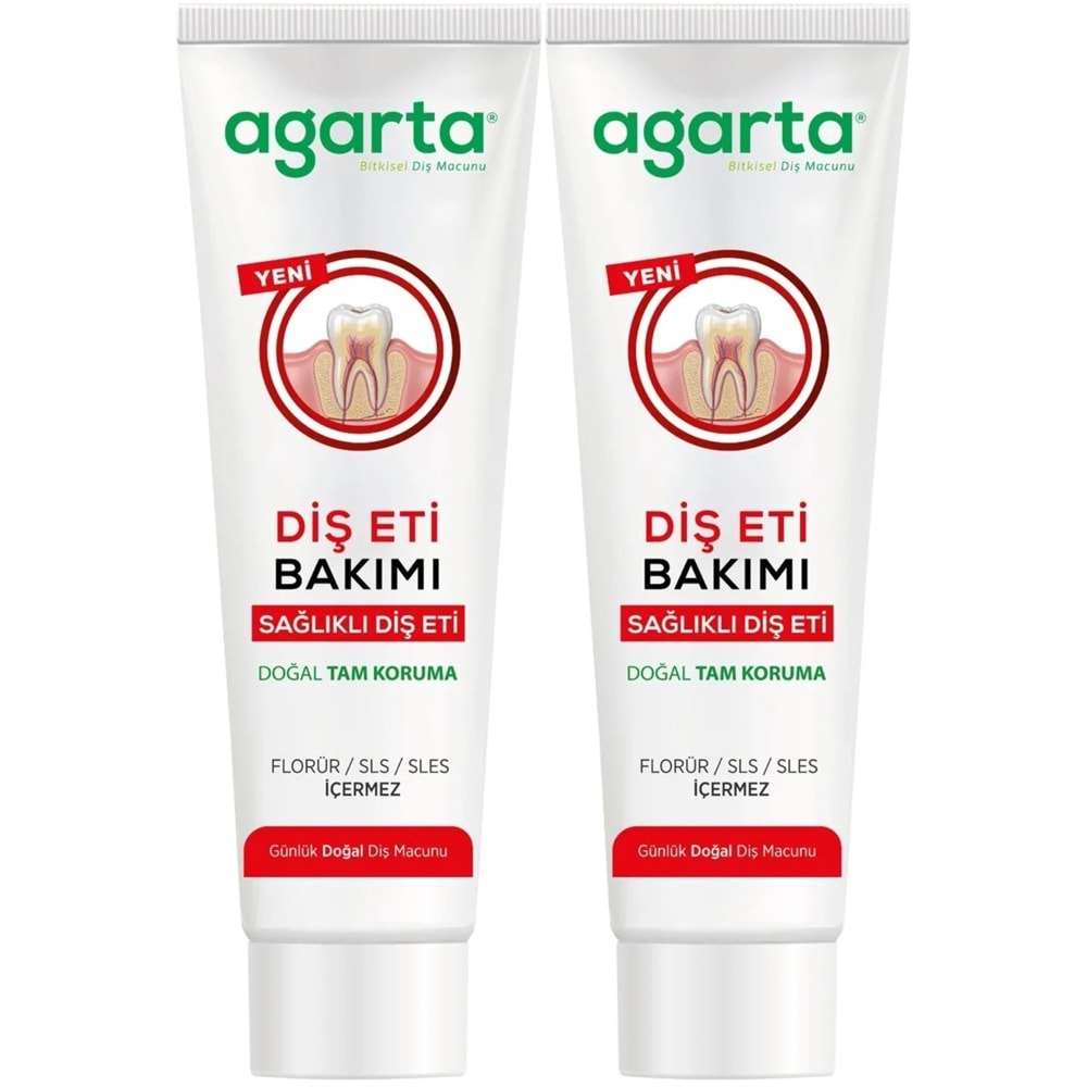 Agarta Doğal Tam koruma Diş Macunu 90 ML Diş Eti Bakımı & Plak Karşıtı (2 Li Set)