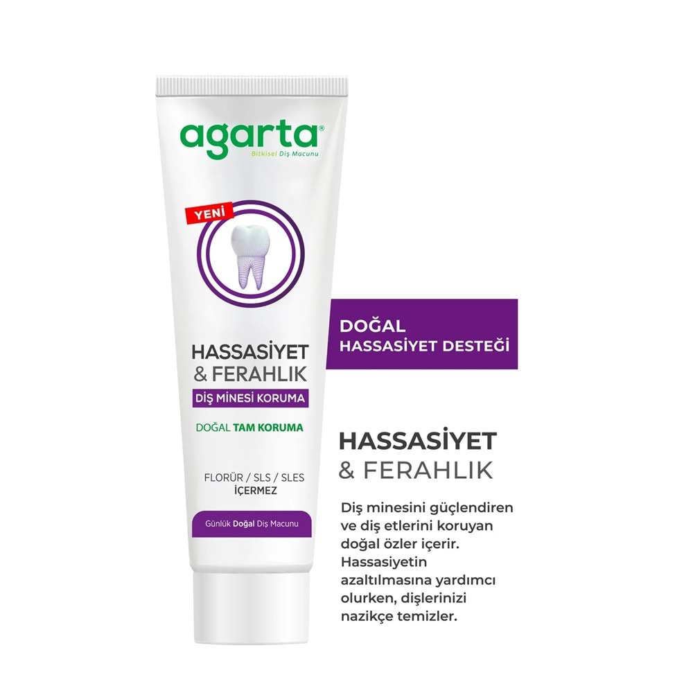 Agarta Doğal Tam koruma Diş Macunu 90 ML Hassasiyet & Ferahlık (5 Li Set)
