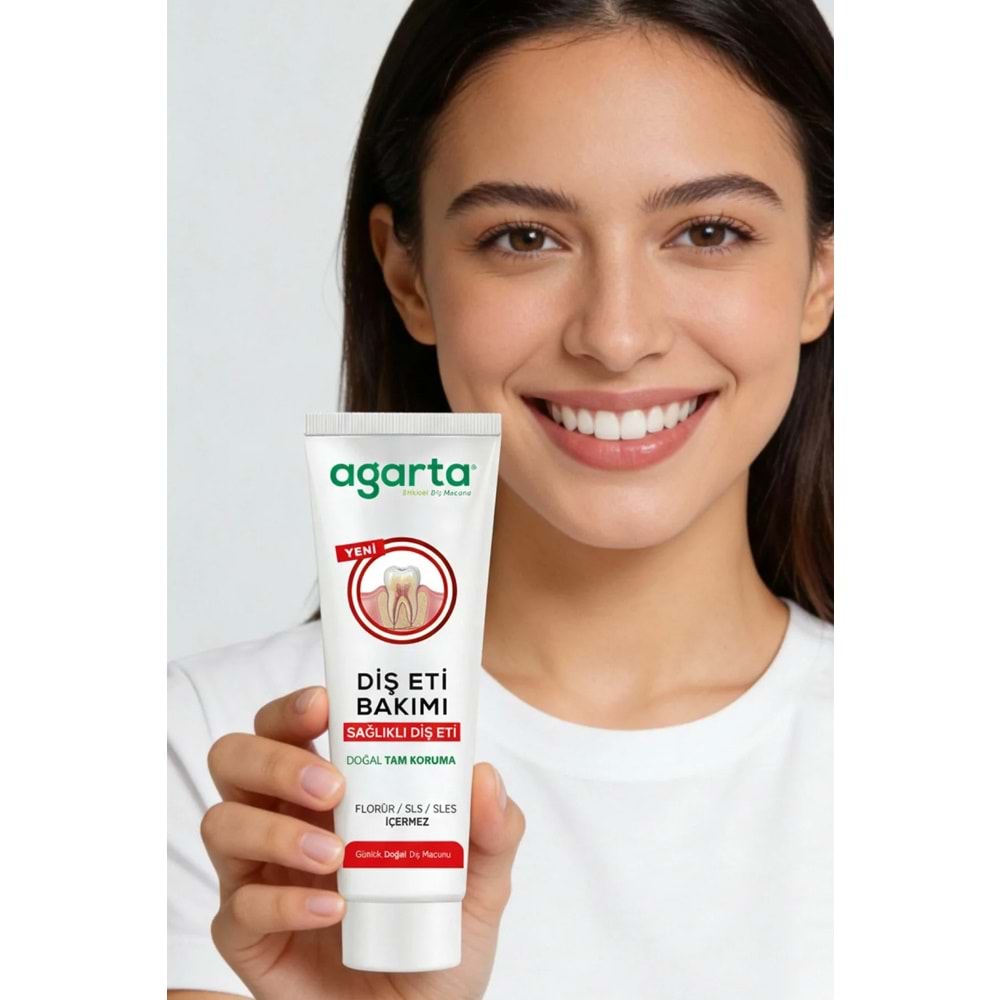 Agarta Doğal Tam koruma Diş Macunu 75 ML Gün Boyu Koruma & Diş Eti Bakımı 90 ML (Karma 2 Li Set)