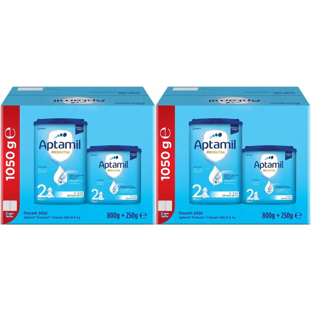 Nutrıcıa Aptamil Pronutra 1050GR (800+250GR) Devam Sütü No:2 (6-9 Ay) Avantaj Pk (2 Li Set)