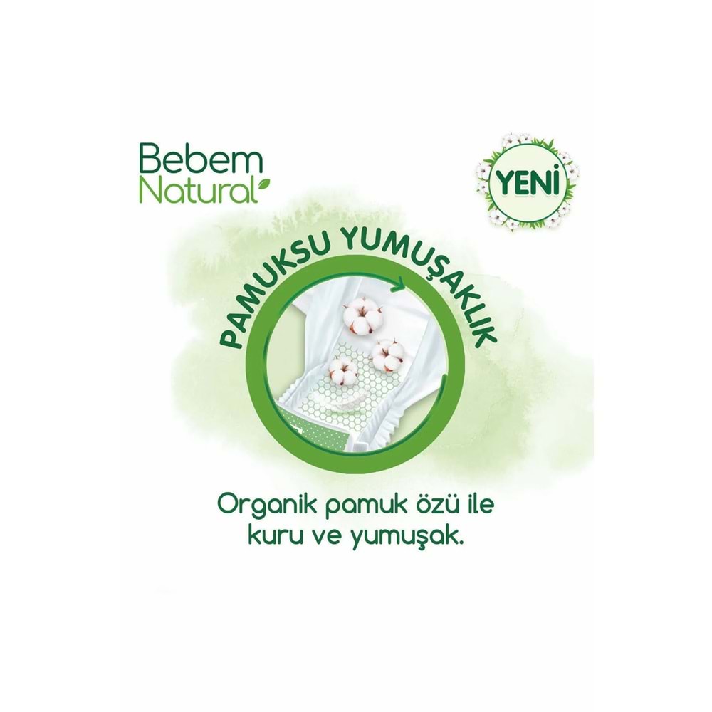 Bebem Bebek Bezi Natural 4 Beden 7-14 KG Maxi 416 Adet Avantaj Ultra Fırsat Pk
