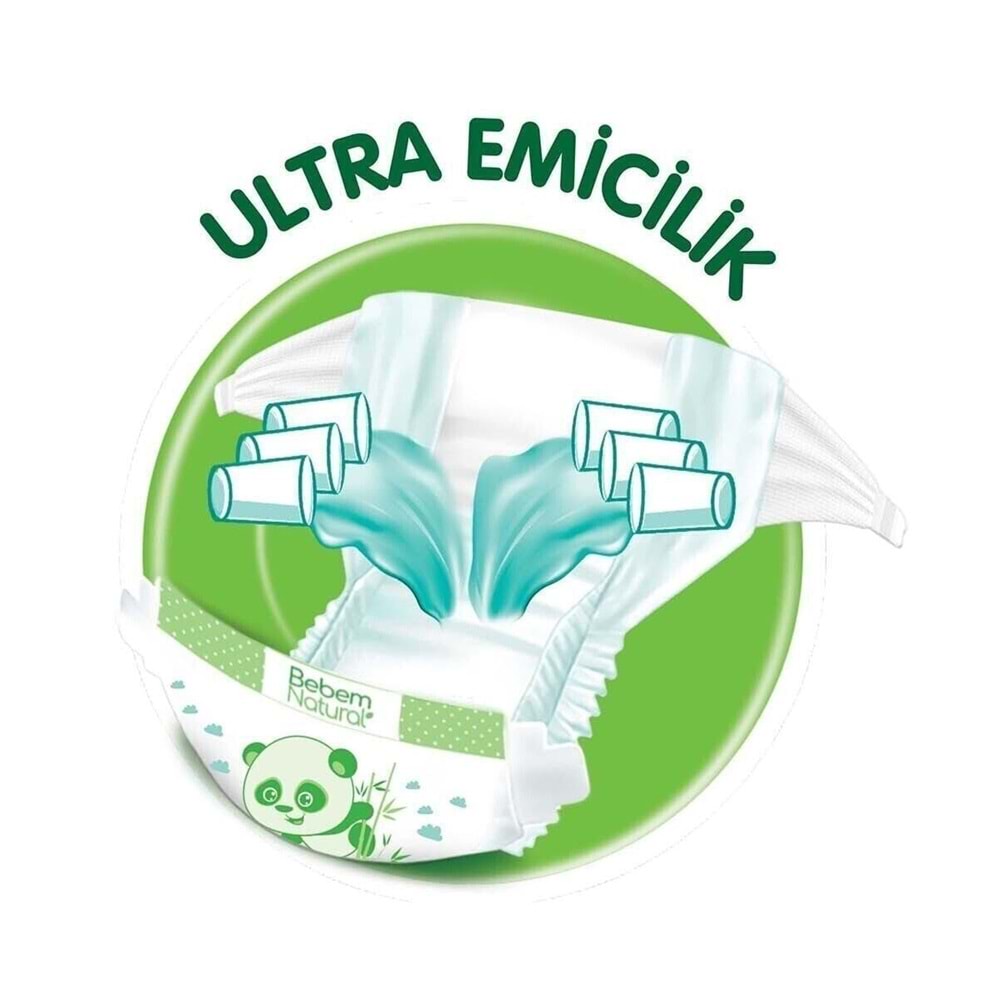 Bebem Bebek Bezi Natural 3 Beden 4-9 KG Midi 336 Adet Ekstra Fırsat Pk