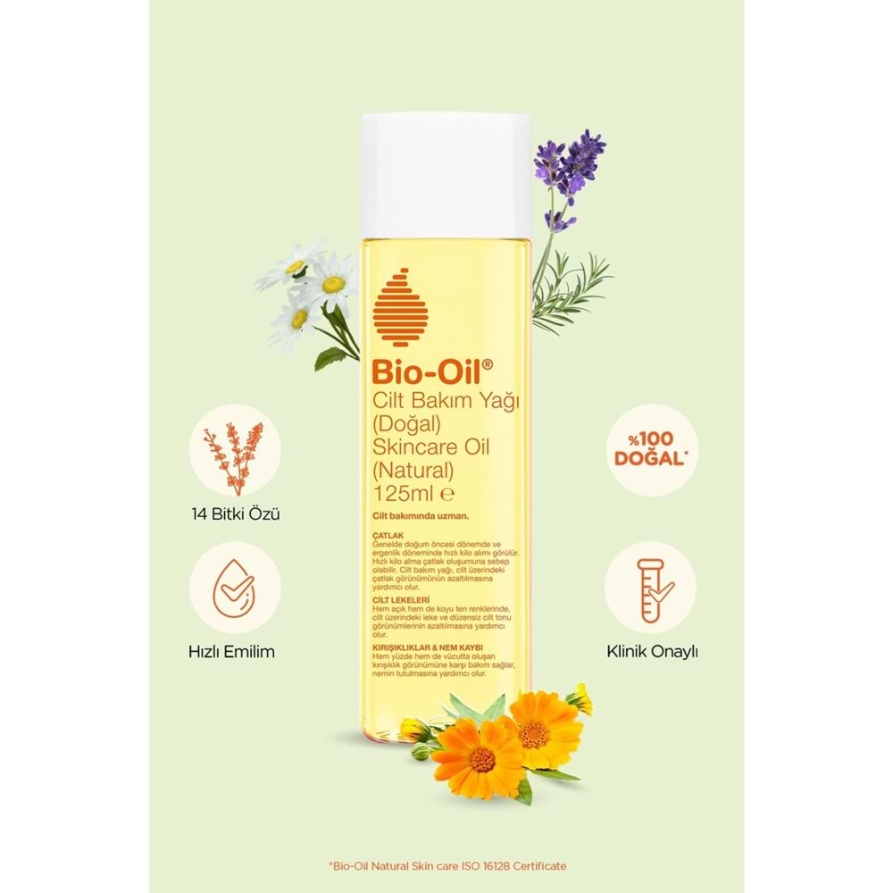 Bio-Oil %100 Natural Çatlak & Leke Karşıtı Nemlendirici Doğal Cilt Bakım Yağı 125ML (6 Lı Set)