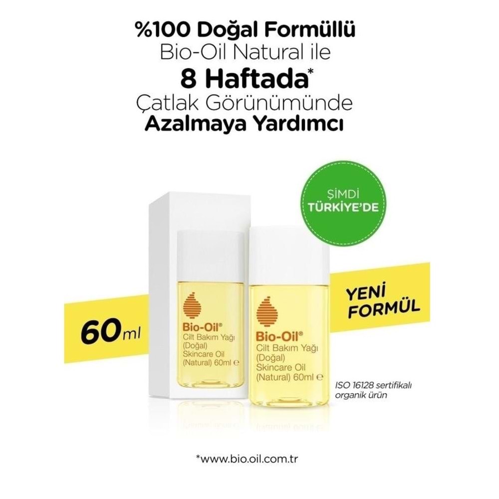 Bio-Oil %100 Natural Çatlak Karşıtı & Leke Karşıtı Nemlendirici Doğal Cilt Bakım Yağı 60ML (4Lü Set)