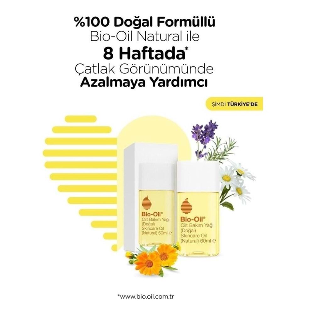 Bio-Oil %100 Natural Çatlak Karşıtı & Leke Karşıtı Nemlendirici Doğal Cilt Bakım Yağı 60ML (4Lü Set)
