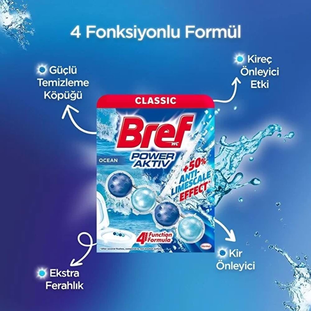 Bref Power Aktiv Klozet Bloğu Okyanus Kokulu (5 Li Set) (5PK*1)