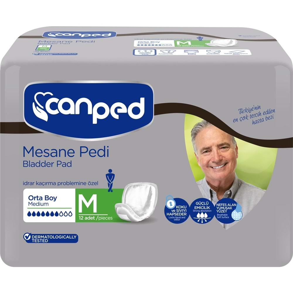 Canped Mesane Pedi Klasik Erkek M - Orta 36 Adet (3PK*12)