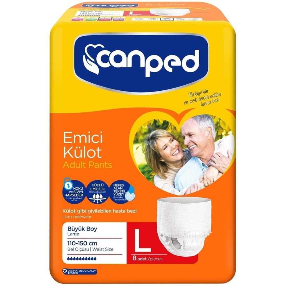 Canped Emici Külot Yetişkin Bezi Büyük-Large 32 Adet (4Pk*8)