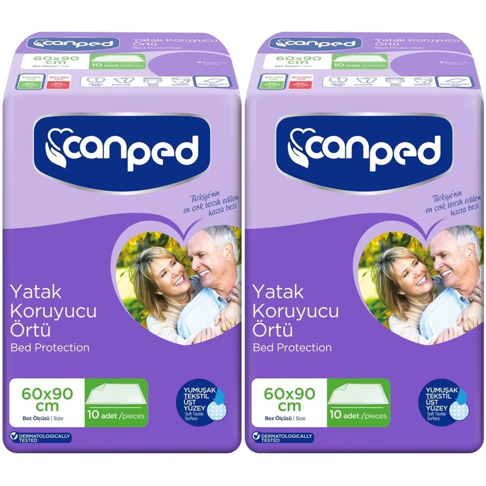 Canped Yetişkin Yatak Koruyucu Örtü 60*90 CM 20 Adet (2PK*10)