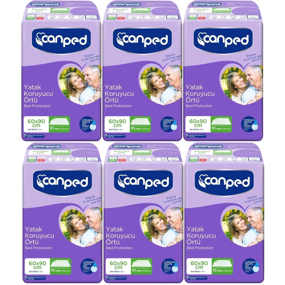 Canped Yetişkin Yatak Koruyucu Örtü 60*90 CM 60 Adet (6PK*10)