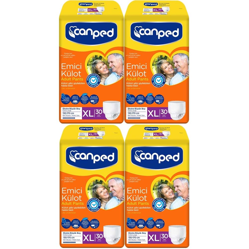 Canped Emici Külot Yetişkin Bezi XL - Ekstra Büyük - Extra Large 120 Adet