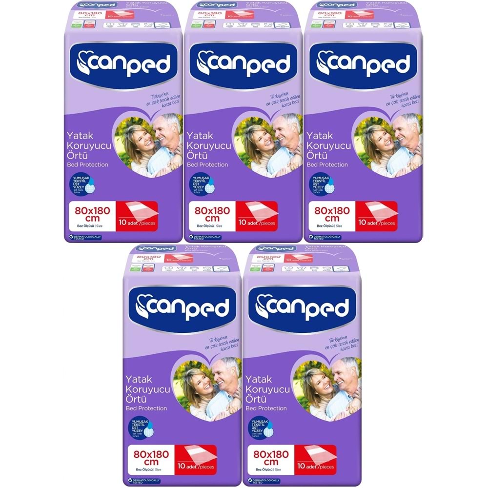 Canped Yetişkin Yatak Koruyucu Örtü Extra 80 x 180 CM (XL) 50 Adet