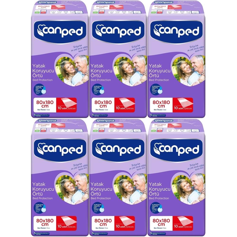 Canped Yetişkin Yatak Koruyucu Örtü Extra 80 x 180 CM (XL) 60 Adet