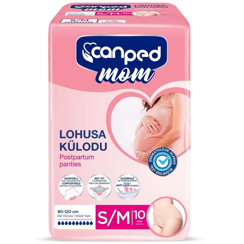 Canped Mom Lohusa Külodu - Külot Bez S - Small - Küçük / M - Medium - Orta 50 Adet (5PK*10)