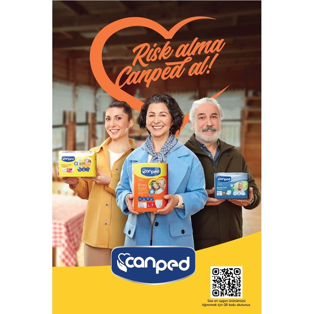Canped Emici Külot Yetişkin Bezi L - Büyük - Large 96 Adet (4PK*24)