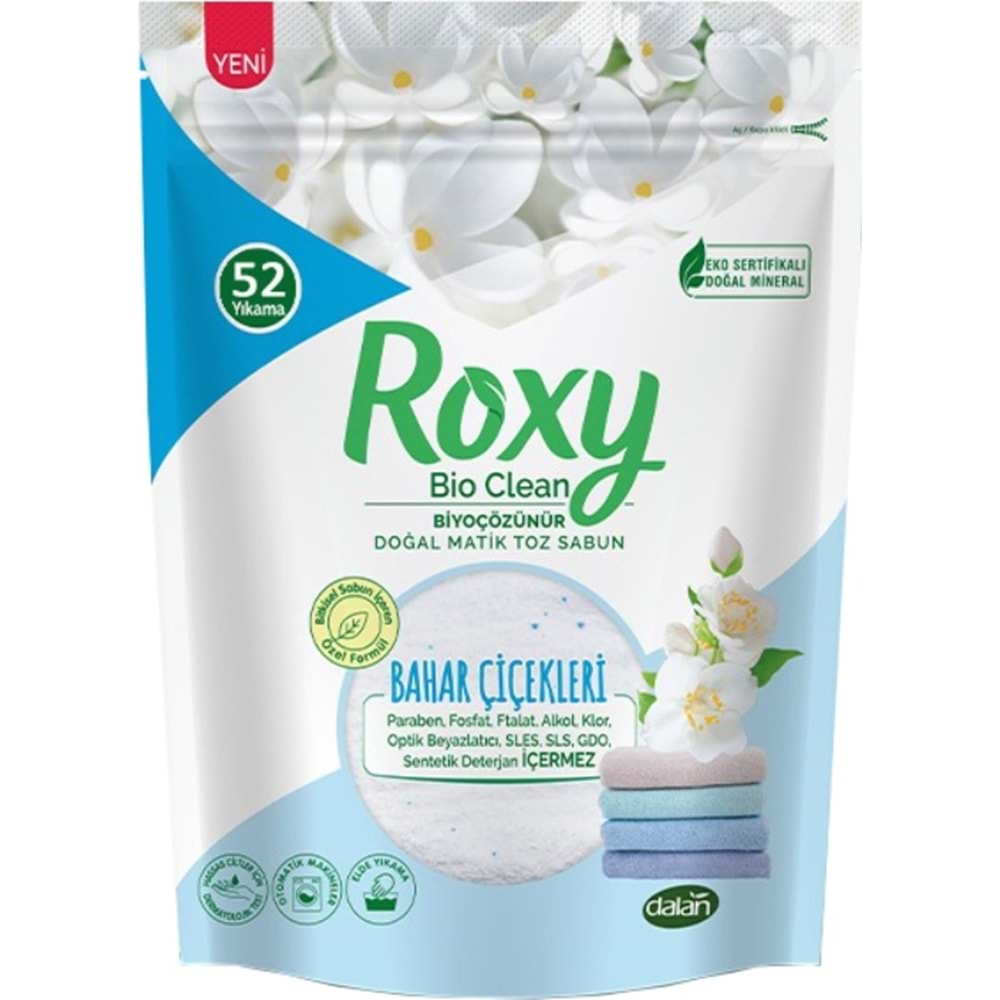 Dalan Roxy Bio Clean Matik Sabun Tozu 1.6Kg Bahar Çiçekleri (18 Li Set) (936 Yıkama)