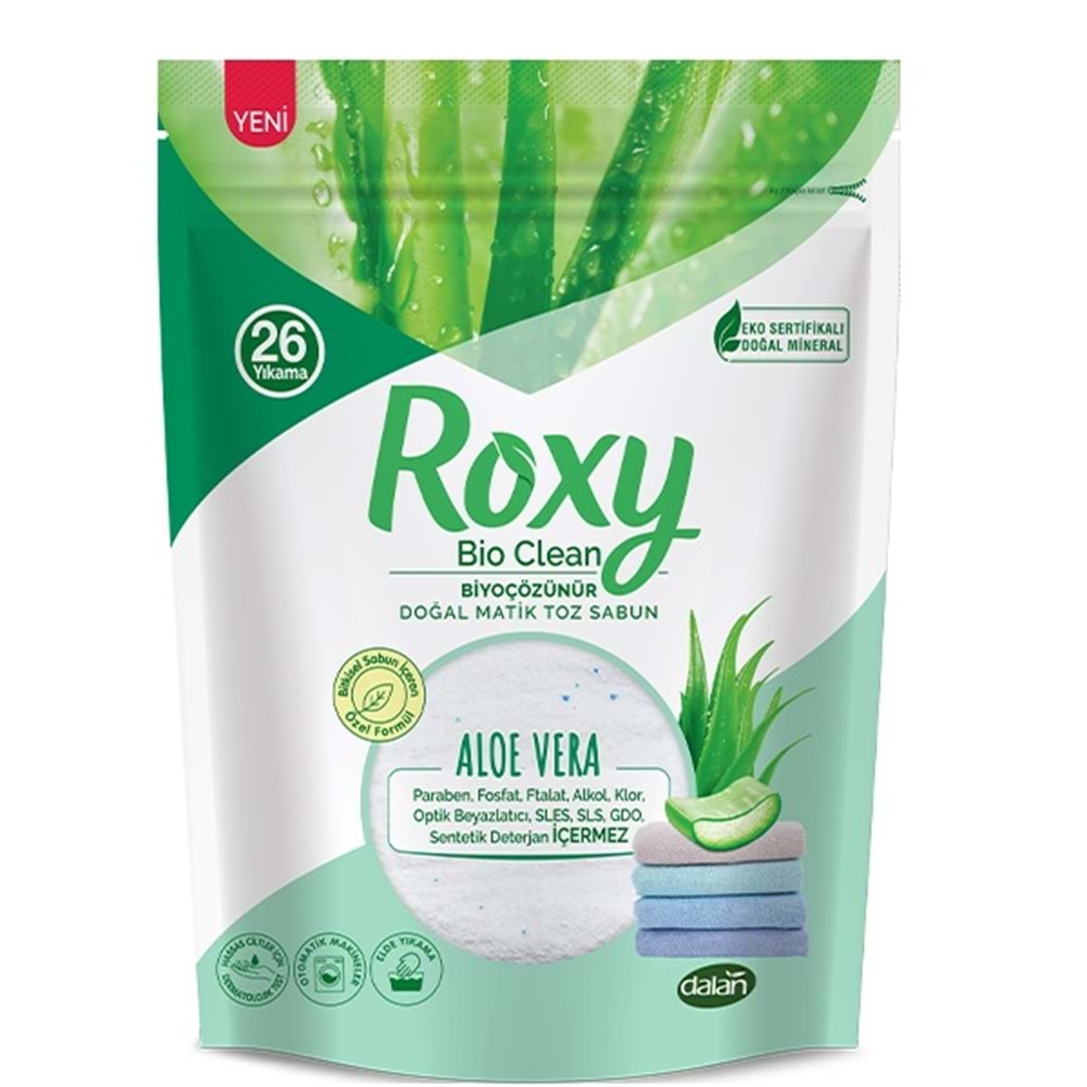Dalan Roxy Bio Clean Matik Sabun Tozu 800GR Karma 6 Lı Set (Lavanta/Bahar/Aloe Vera) (156 Yıkama)