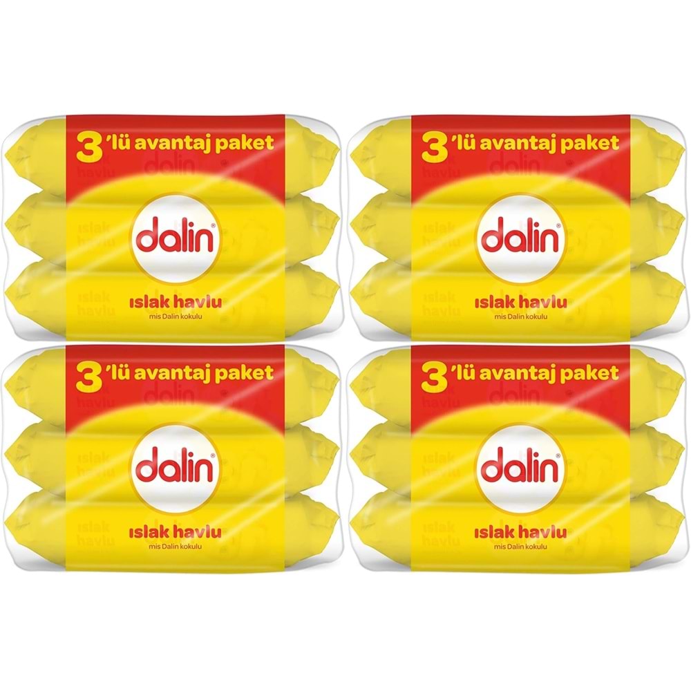 Dalin Islak Havlu Mendil Klasik 56 Yaprak 12 Li Set (672 Yaprak)