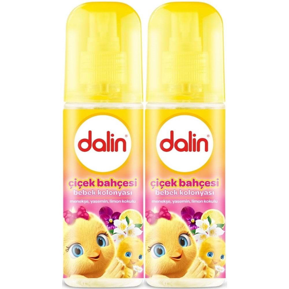 Dalin Bebek Kolonyası 150ML Çiçek Bahçesi (Menekşe-Yasemin-Limon Kokulu) (2 Li Set)