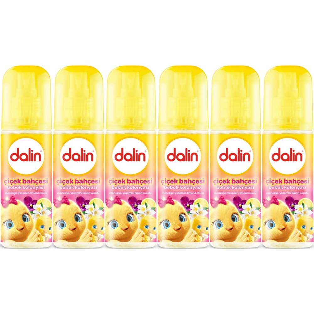 Dalin Bebek Kolonyası 150ML Çiçek Bahçesi (Menekşe-Yasemin-Limon Kokulu) (6 Lı Set)