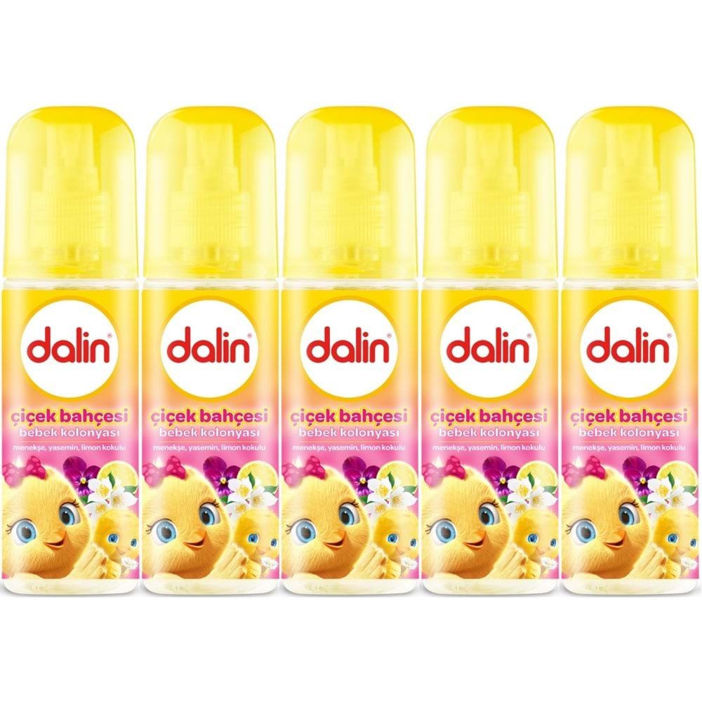 Dalin Bebek Kolonyası 150ML Çiçek Bahçesi (Menekşe-Yasemin-Limon Kokulu) (5 Li Set)