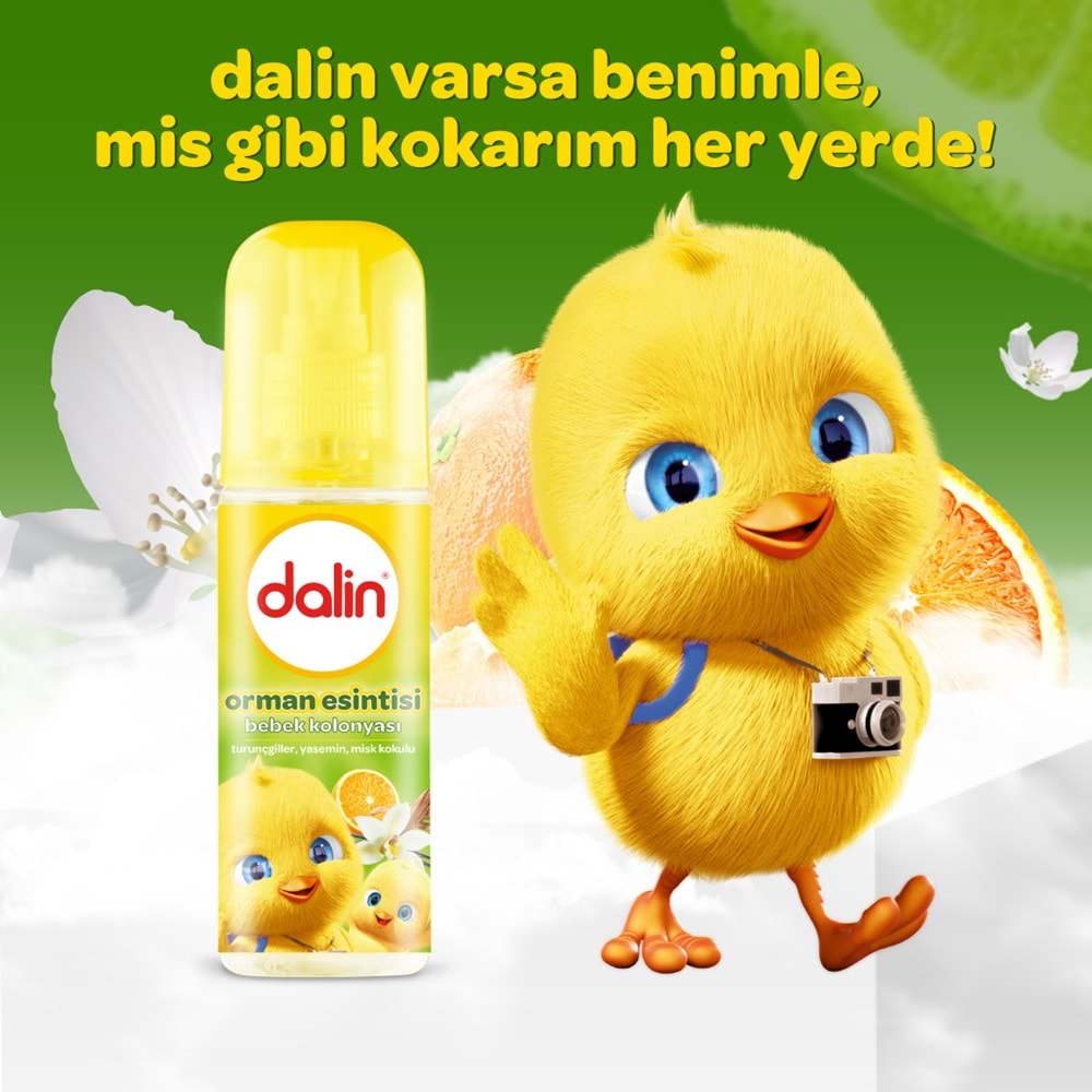 Dalin Bebek Kolonyası 150ML Orman Esintisi (Turunçgiller-Yasemin-Misk Kokulu) (24 Lü Set)