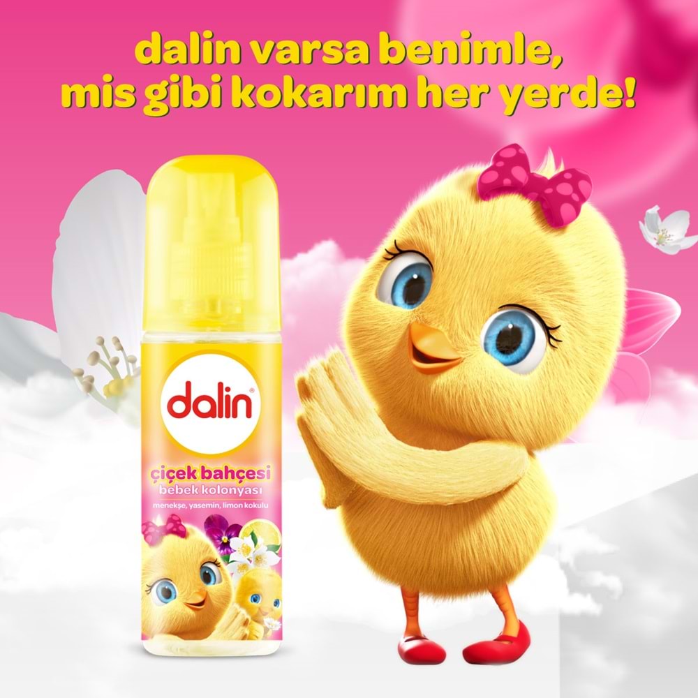 Dalin Bebek Kolonyası 150ML Çiçek Bahçesi (Menekşe-Yasemin-Limon Kokulu) (24 Lü Set)