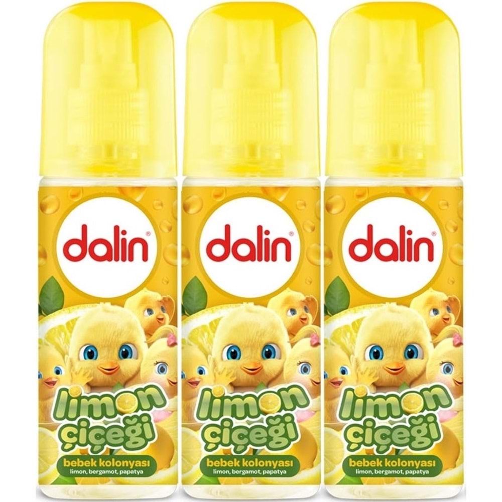 Dalin Bebek Kolonyası 150ML Limon Çiçeği (Limon-Bergomat-Papatya) (3 Lü Set)