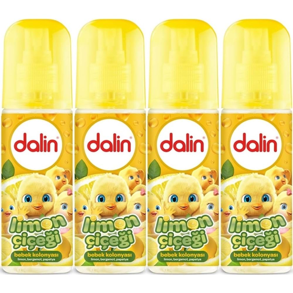 Dalin Bebek Kolonyası 150ML Limon Çiçeği (Limon-Bergomat-Papatya) (4 Lü Set)