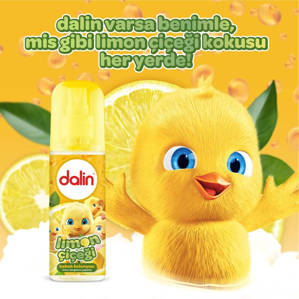 Dalin Bebek Kolonyası 150ML Limon Çiçeği (Limon-Bergomat-Papatya) (4 Lü Set)